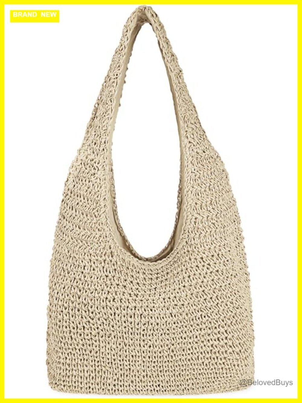 Handwoven Straw Large Beach Tote Hobo Shoulder Bag Summer Purse